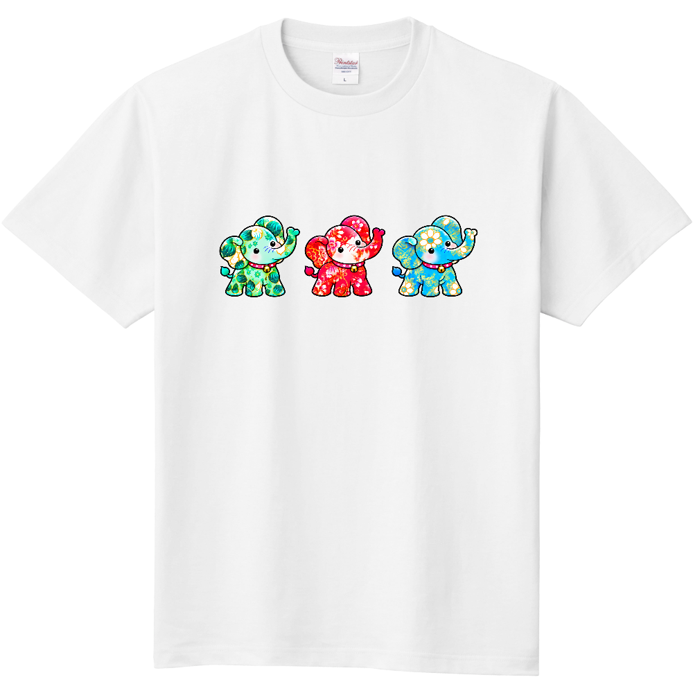 Tシャツ(エレファン島の幻の3色のゾウ)