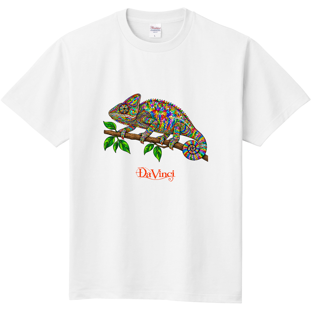 Tシャツ/カメレオン/ホワイト/マルチ