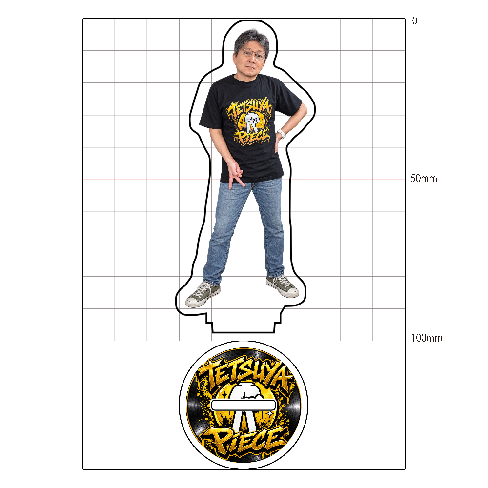 TETSUYA PIECE アクリルスタンド(Tシャツ着用ver)