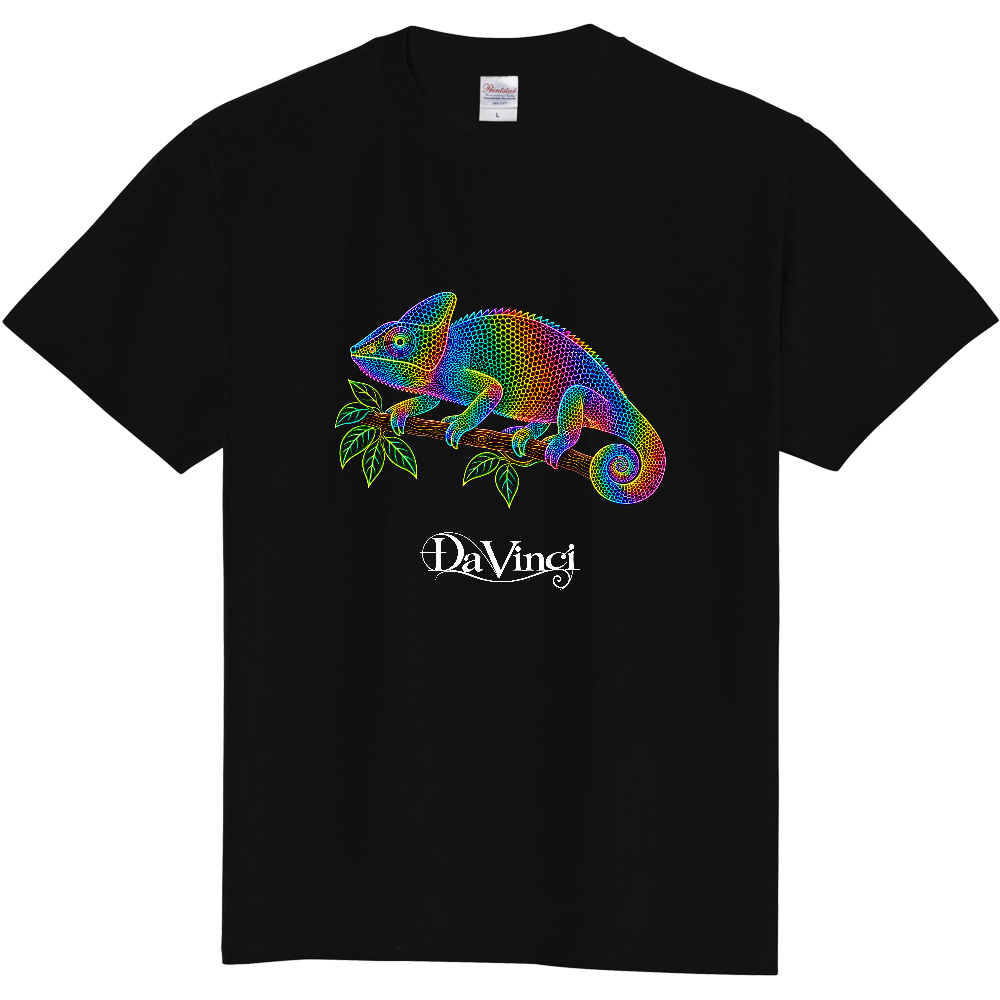 Tシャツ/カメレオン/ブラック/マルチ