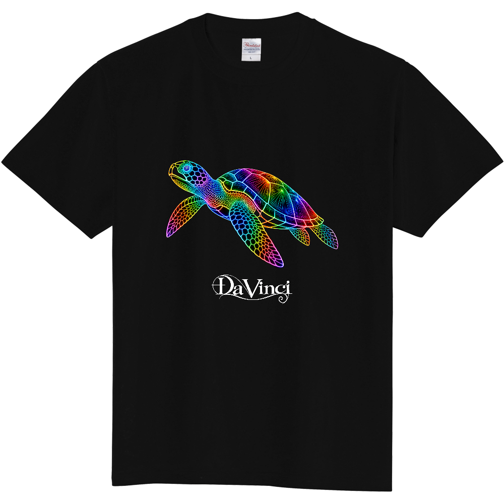 Tシャツ/ウミガメ/ブラック/マルチ