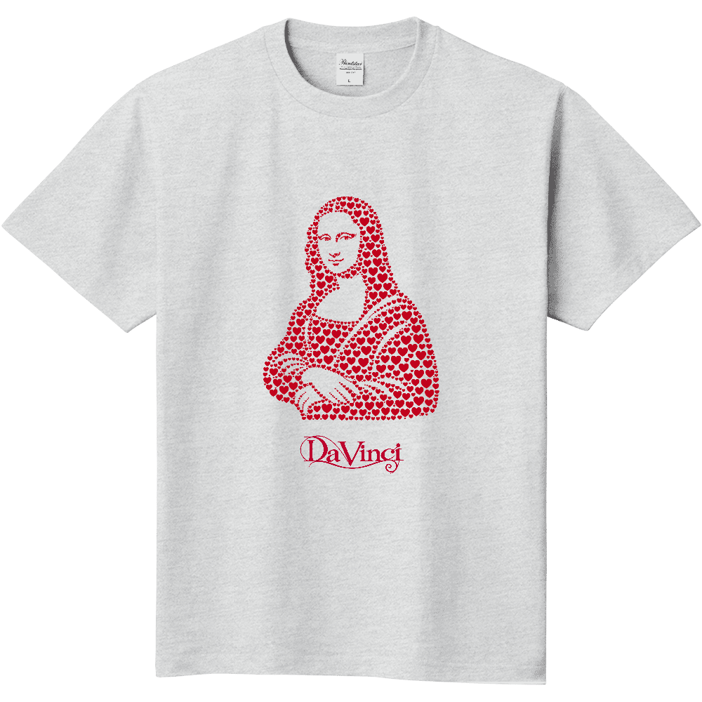 Tシャツ/モナリザ/アッシュ/ハートマーク赤