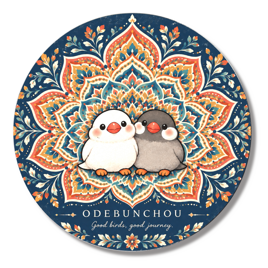 旅するODEBUNCHOU マンダラ缶バッジ