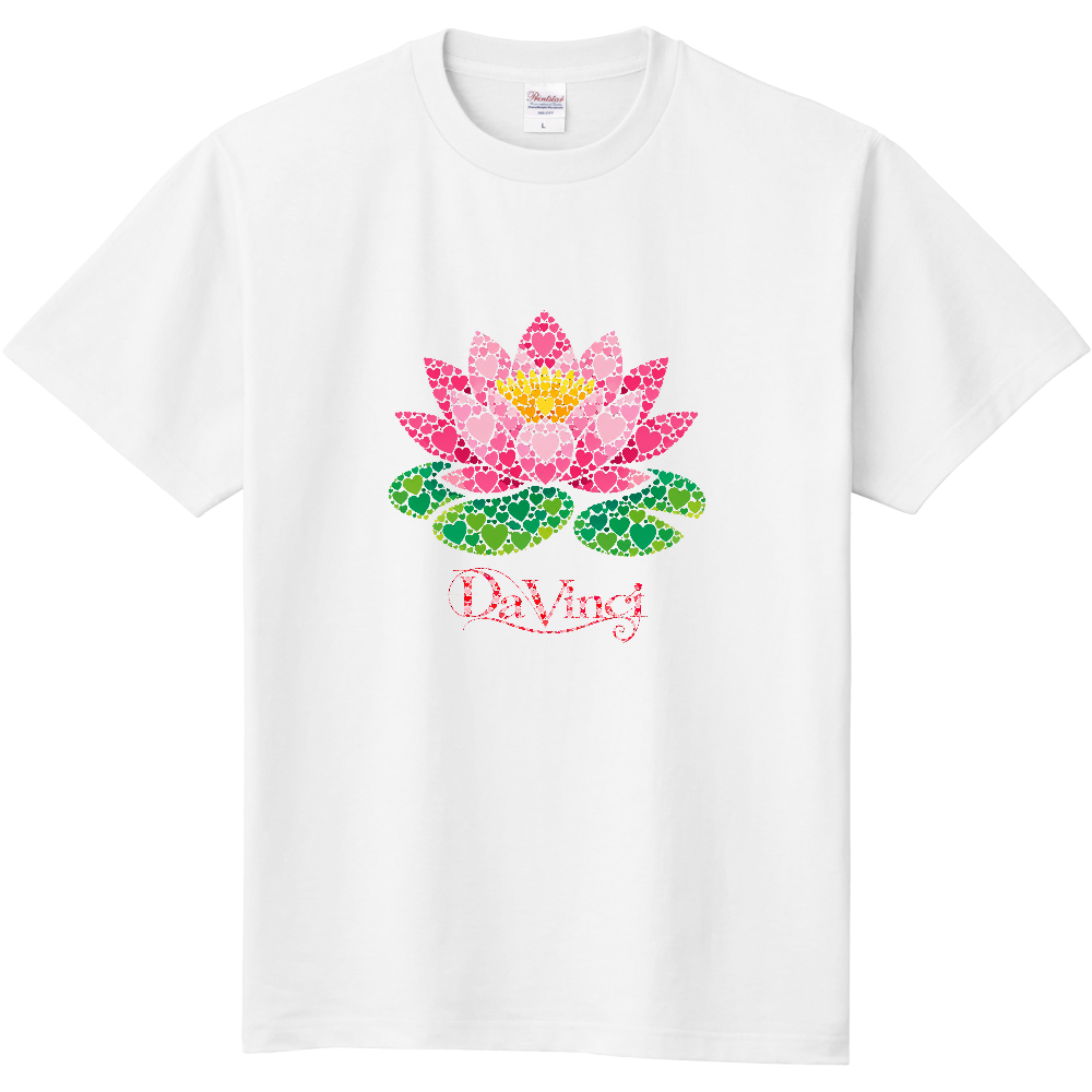 Tシャツ/スイレン/ホワイト/ハートマーク