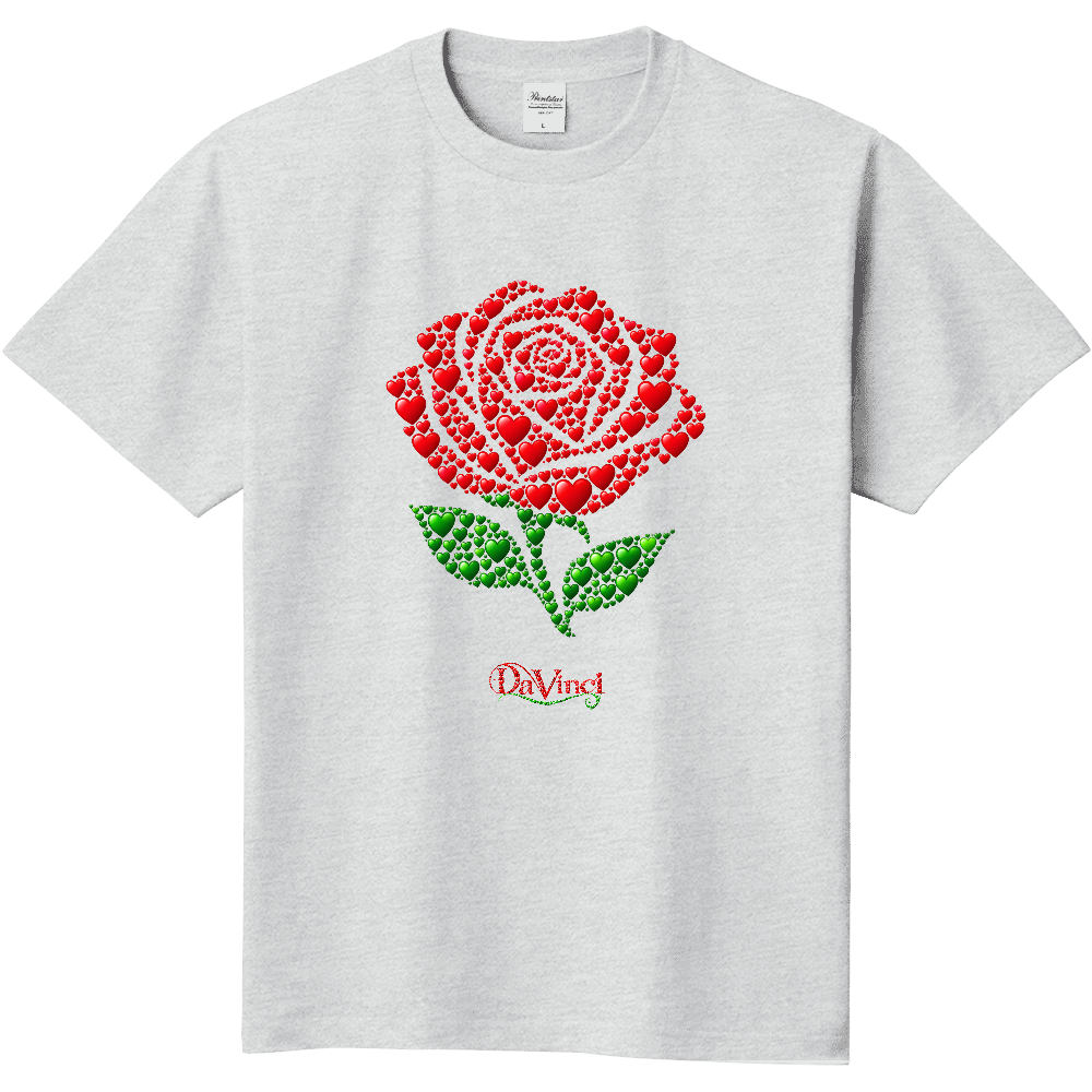 Tシャツ/バラ/アッシュ/ハートマーク