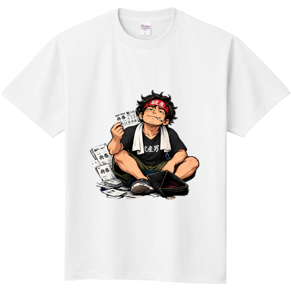 破産男(ハサオ)オリジナルTシャツ