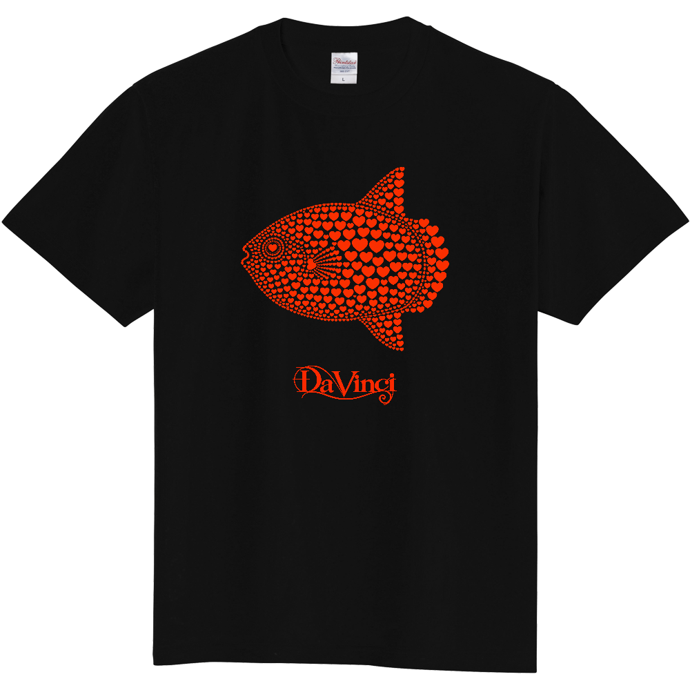 Tシャツ/マンボウ/ブラック/ハートマーク