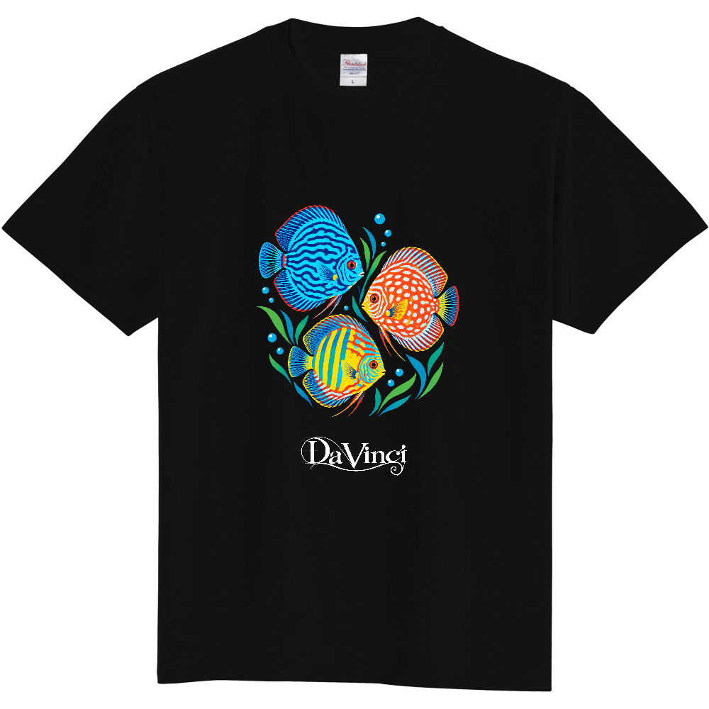 Tシャツ/ディスカス3匹/ブラック