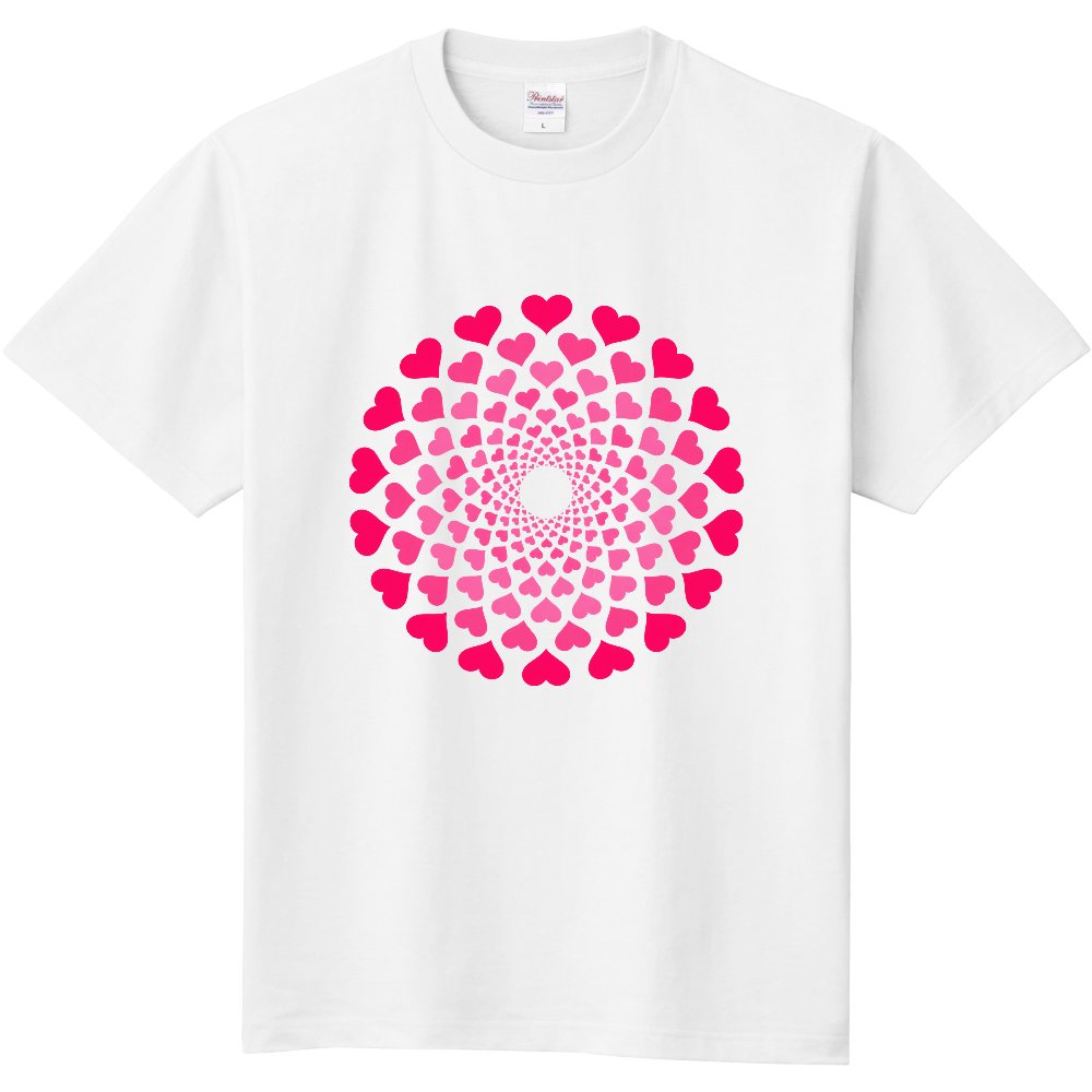 Tシャツ/HEART BLOOM/ホワイト
