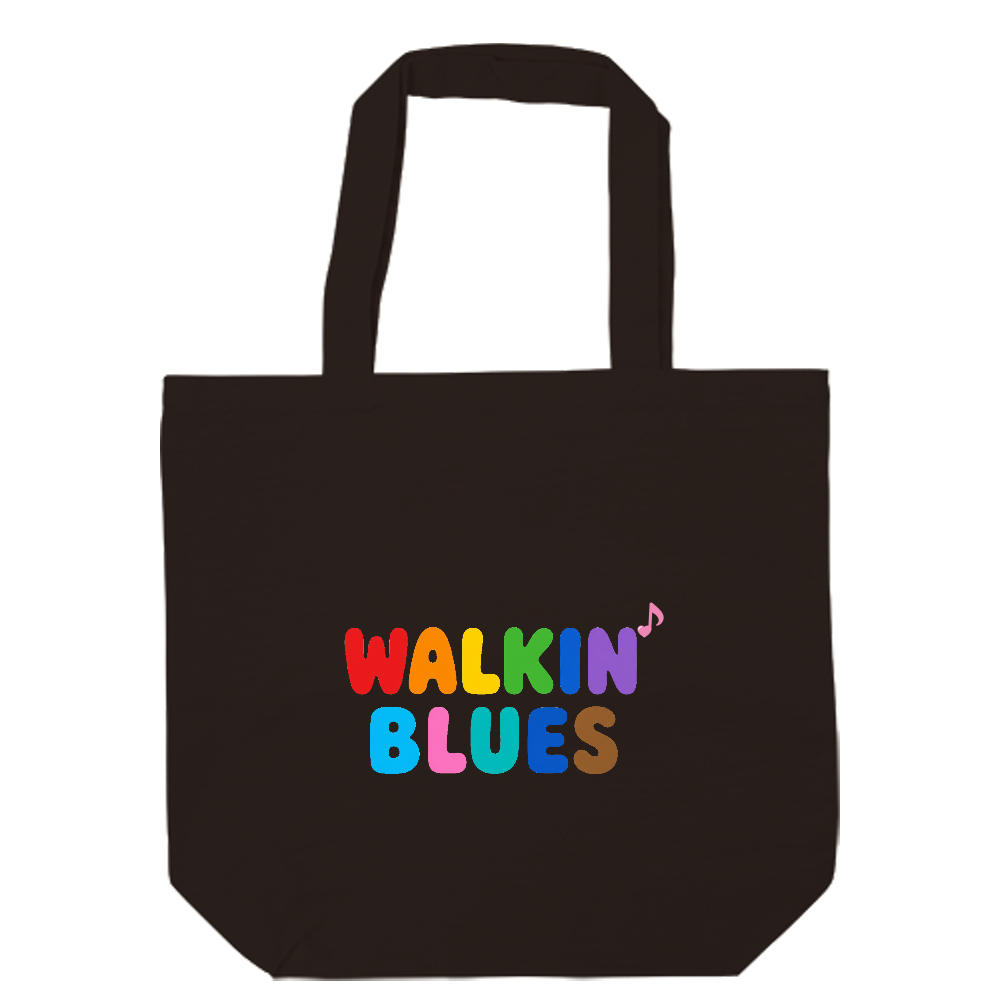 WALKIN♪ BLUES (ウォーキン♪ブルース) キャンバスデイリートート(ML)【白プリント有】 ブラック