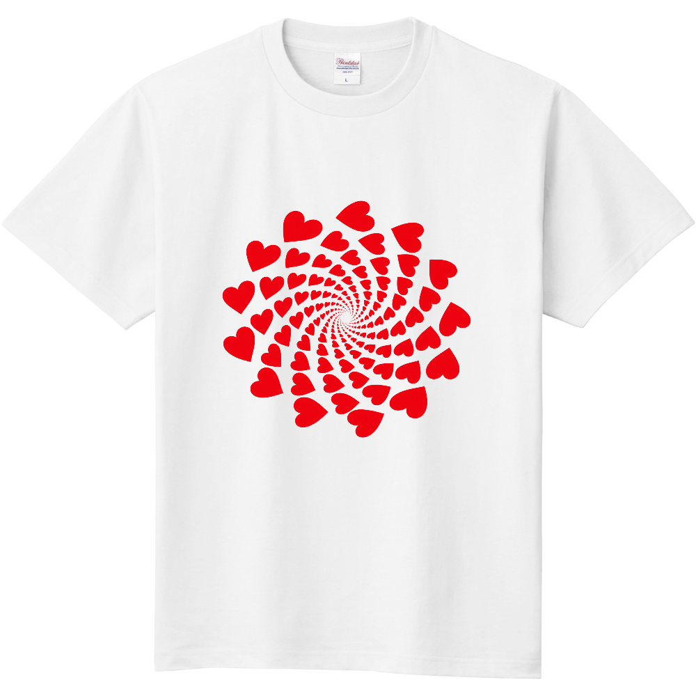 Tシャツ/Heart Spiral/ホワイト