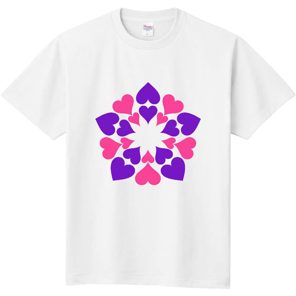 Tシャツ/Heart Kaleidoscope/ホワイト