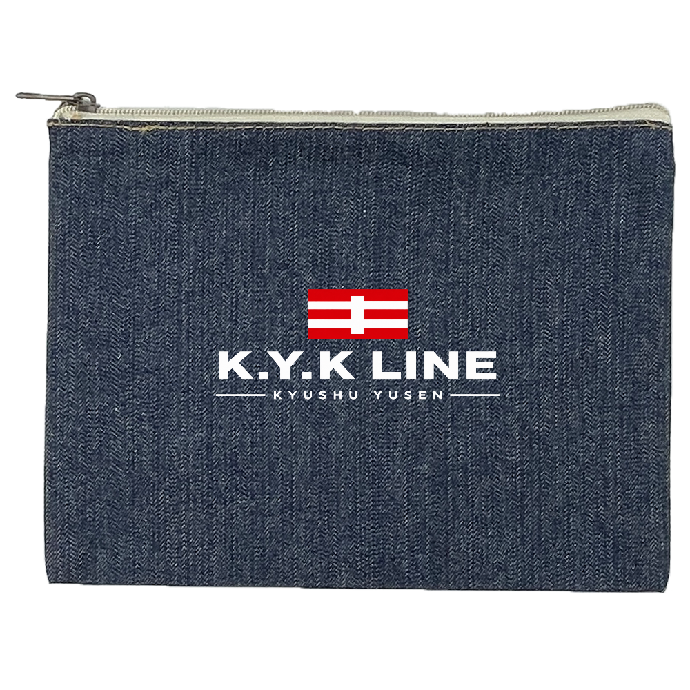 KYK LINE デニムフラットポーチ(M)