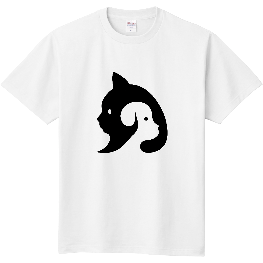 Tシャツ/CAT & DOG/ホワイト