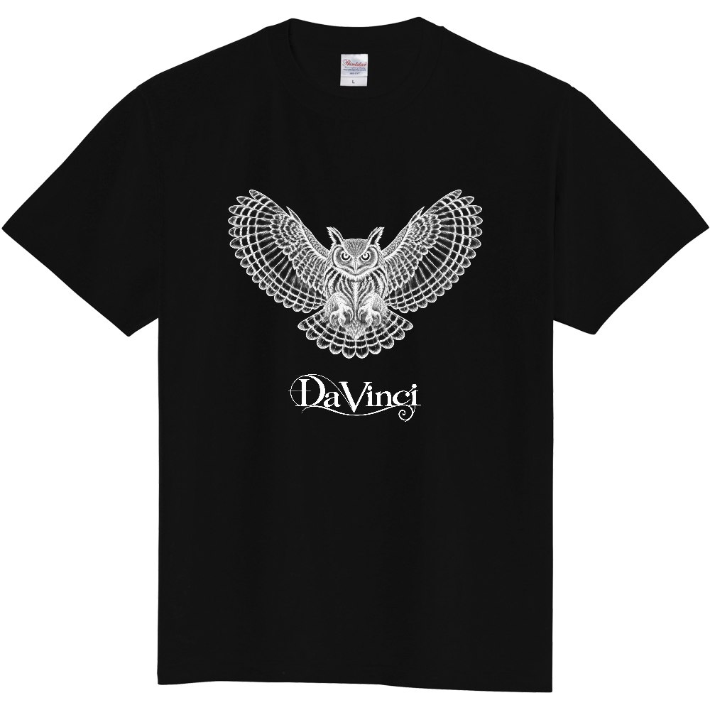 Tシャツ/ミミズク/ブラック