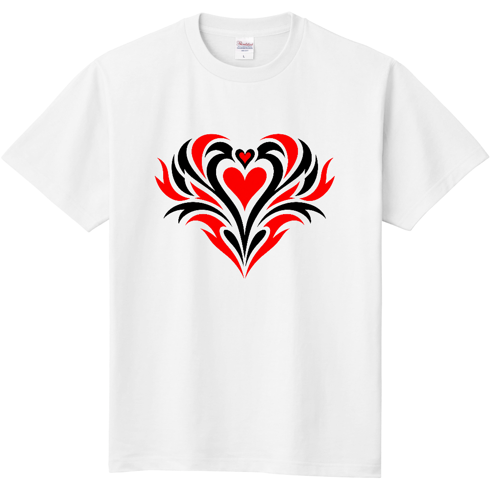 Tシャツ/Tribal Heart 14/ホワイト