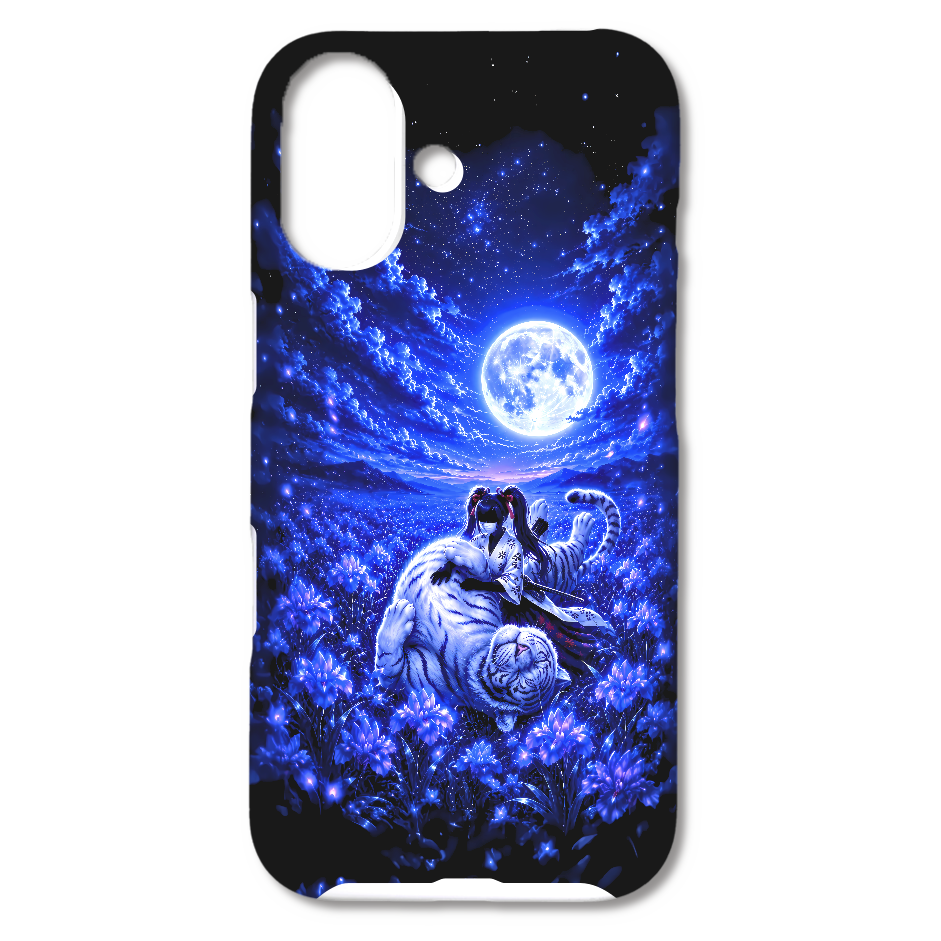 ツインテールと白虎 iPhone17 スマホケース