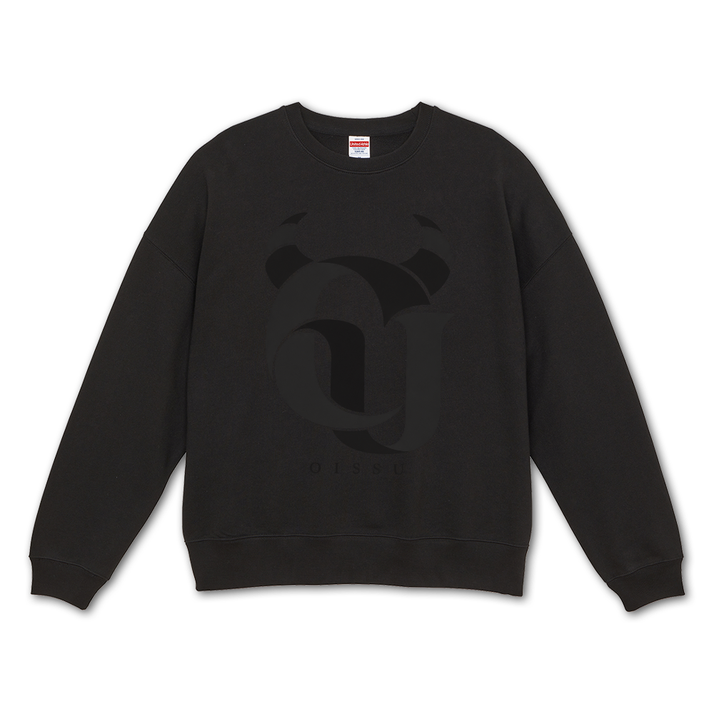 OISSU HORN LOGO CREWNECK / BLACK (オイッスー ホーンロゴ クルーネックスウェット)