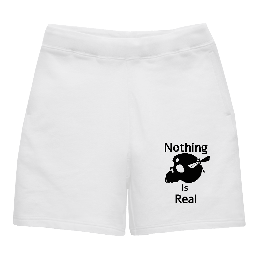 Nothing Is Real(黒)ライトスウェットハーフパンツ