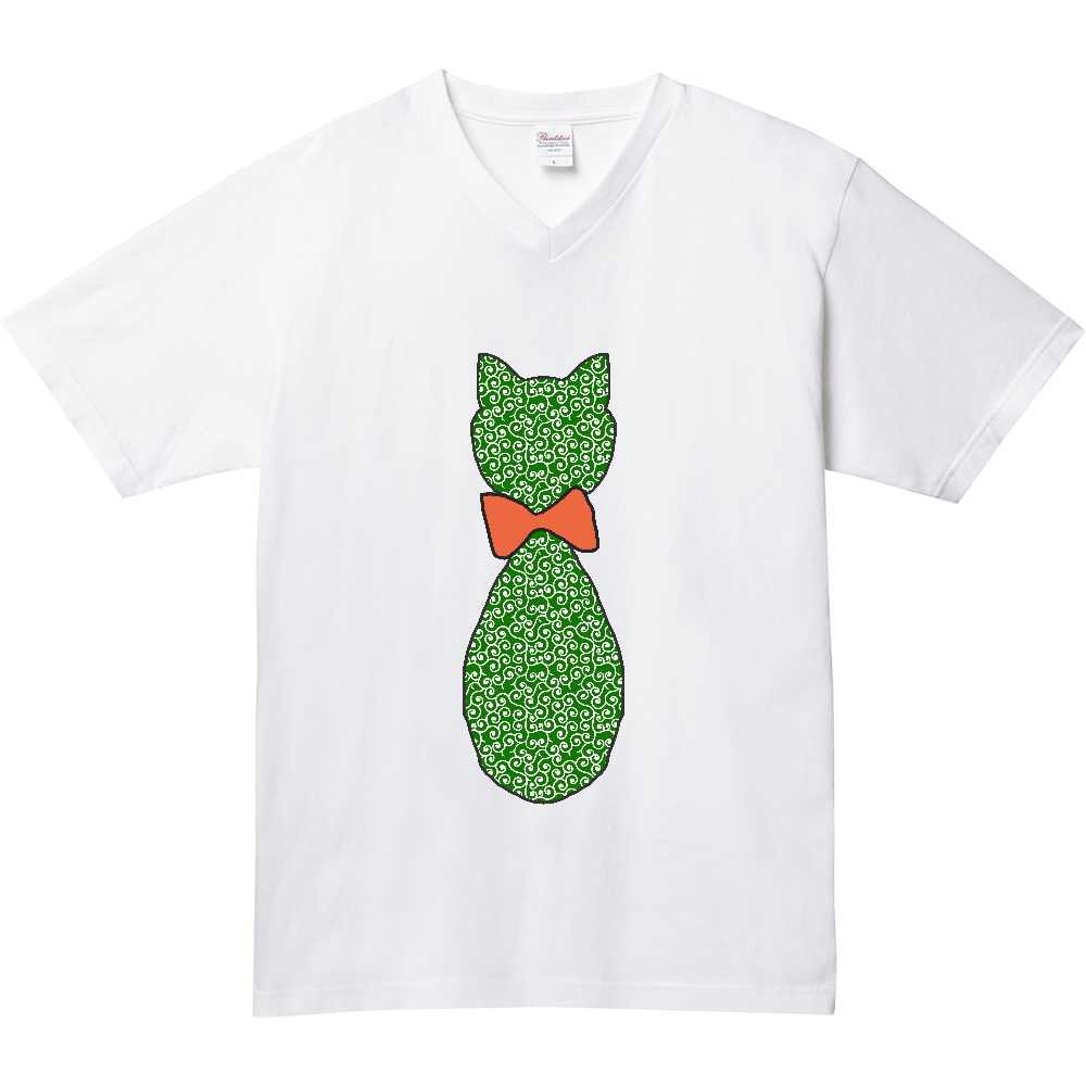 猫〔唐草模様〕
