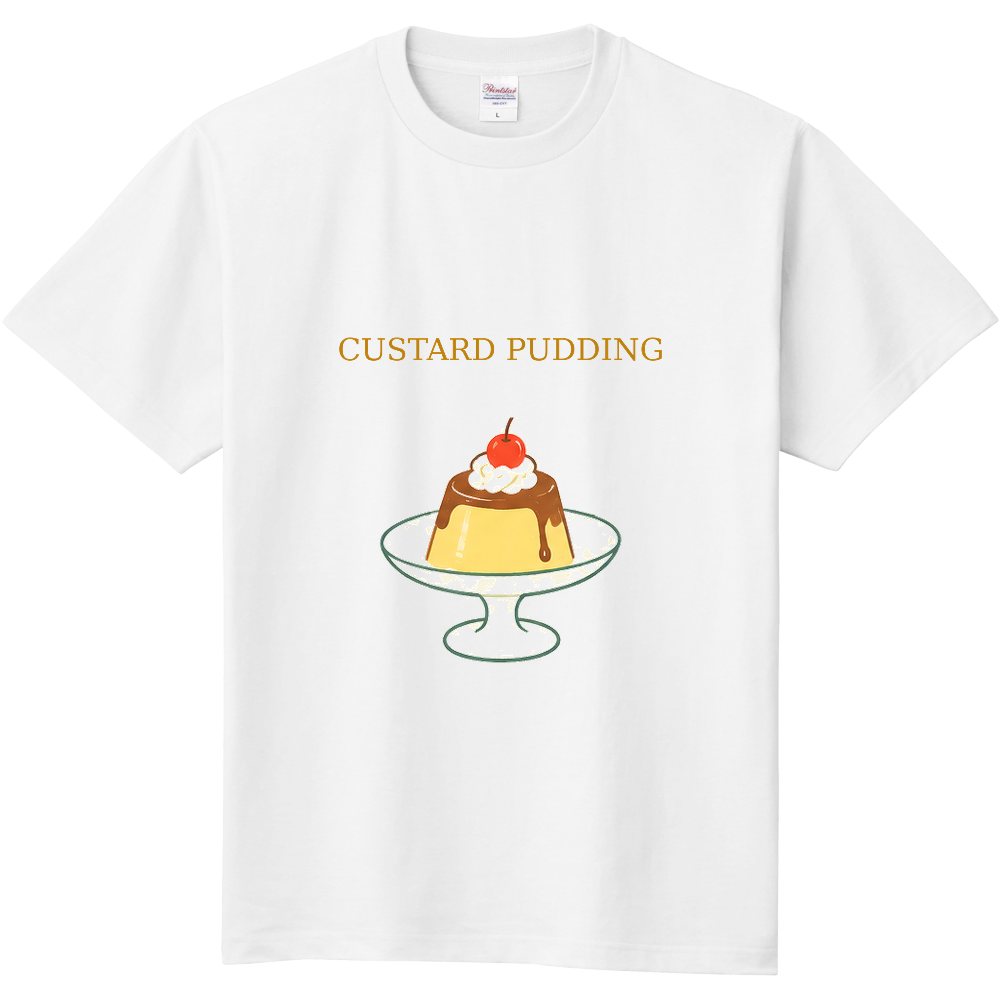 昭和純喫茶|カスタードプリン 定番Tシャツ|NATSUKASHI