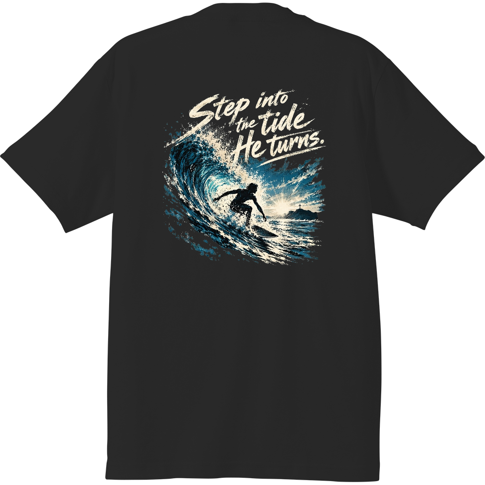 Step into the tide He turns.