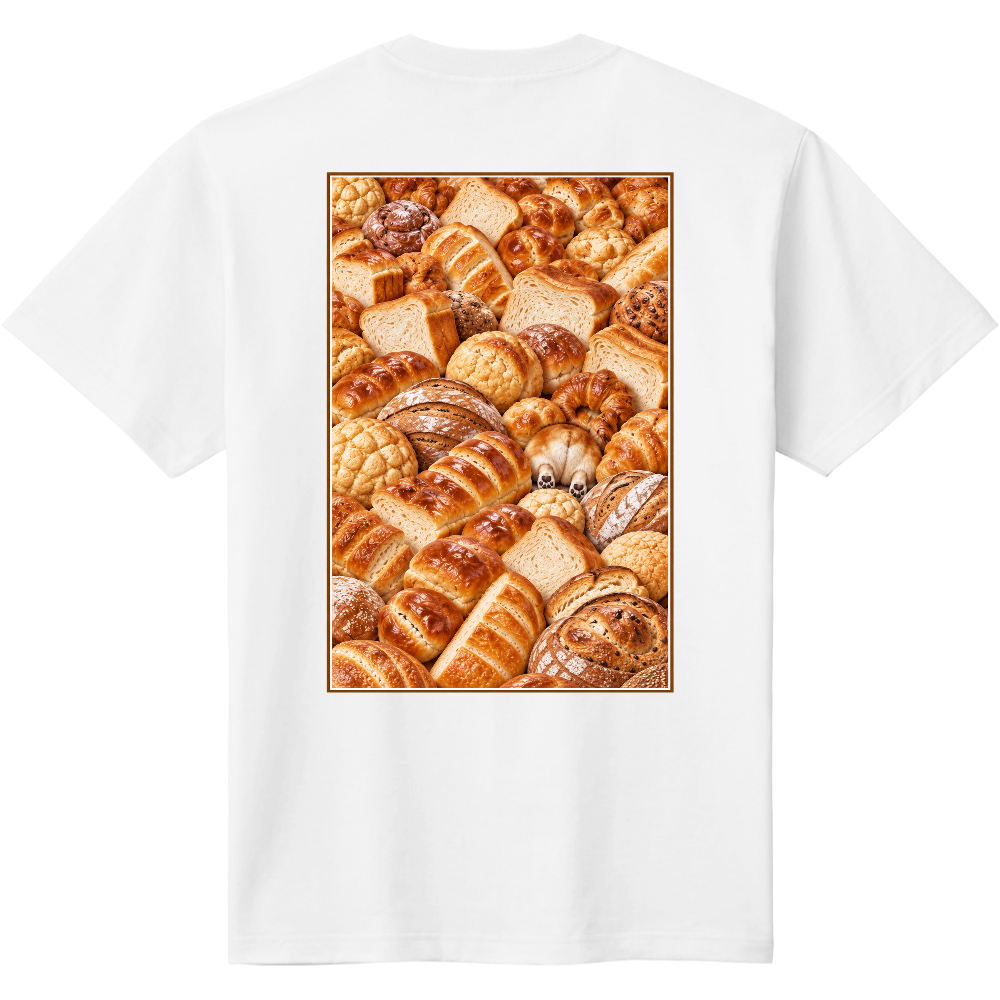 パンの中のコーギーを探せ!|Corgi & Bread T-Shirt