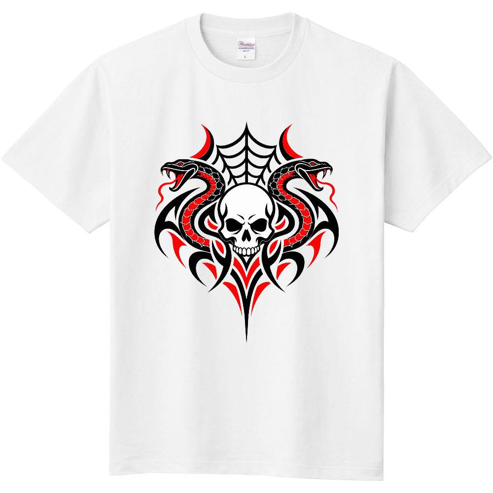 Tシャツ/Serpent Skull Web/ホワイト