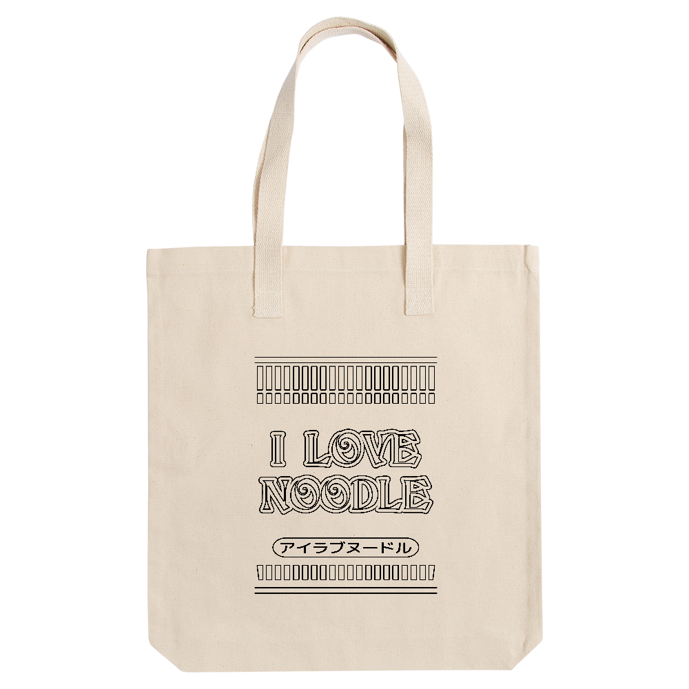 厚手トートバッグ カップヌードル風(モノクロ(抜き)・白地用)