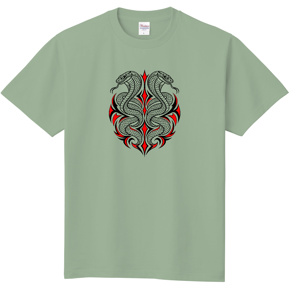 Tシャツ/Crimson Serpents/ライトセージ