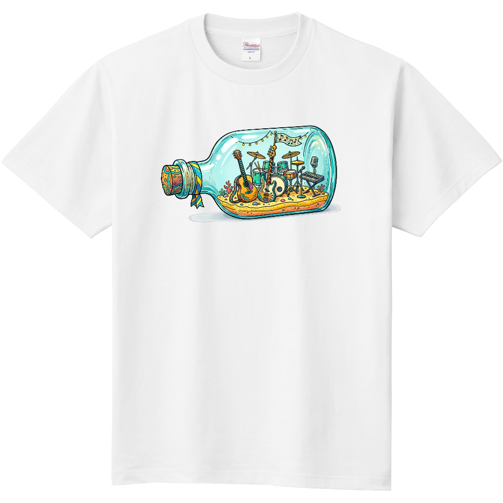 瓶の中のバンドTシャツ