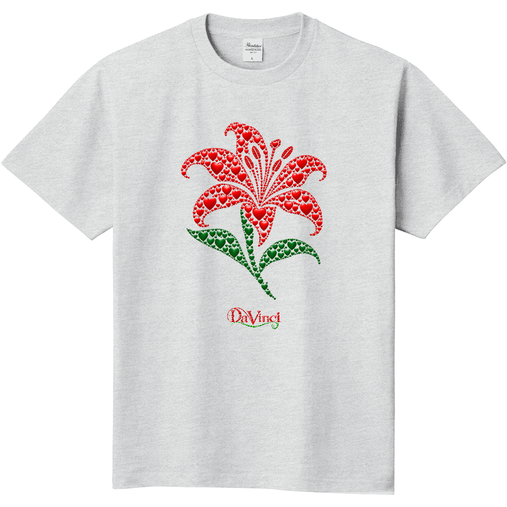 Tシャツ/ユリ/アッシュ/ハートマーク