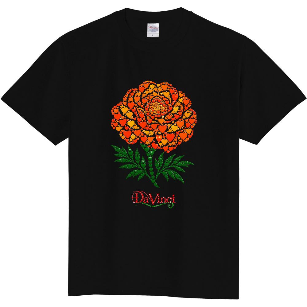 Tシャツ/マリーゴールド/ブラック/ハートマーク