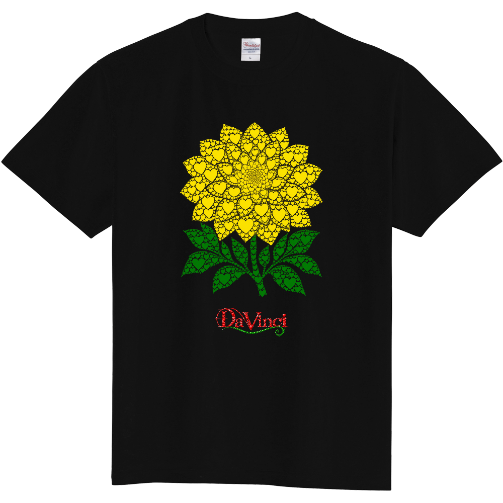 Tシャツ/ダリア/ブラック/ハートマーク