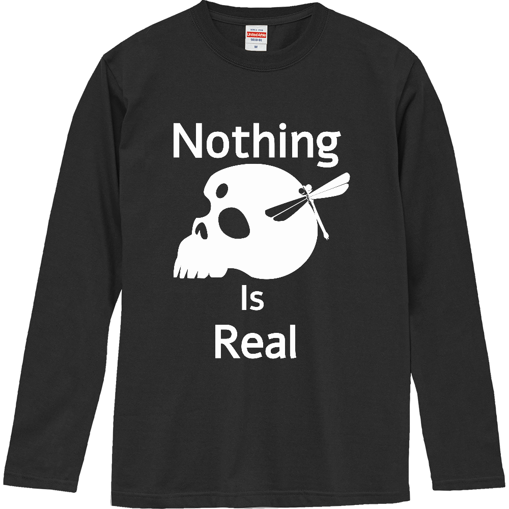 Nothing Is Real(白)ロングスリーブTシャツ