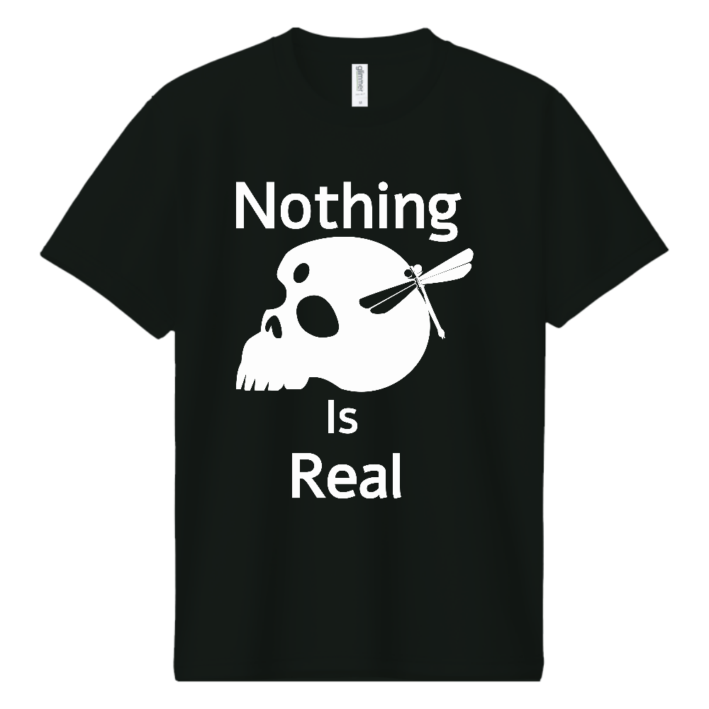 Nothing Is Real(白)ドライTシャツ