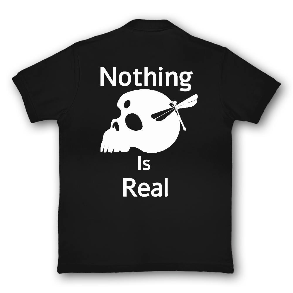 Nothing Is Real（白）ドライポロシャツ