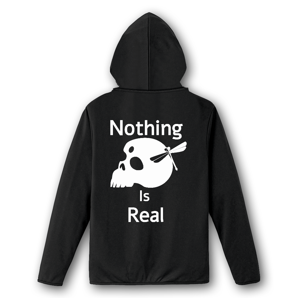 Nothing Is Real(白)4.4オンス ドライジップパーカー