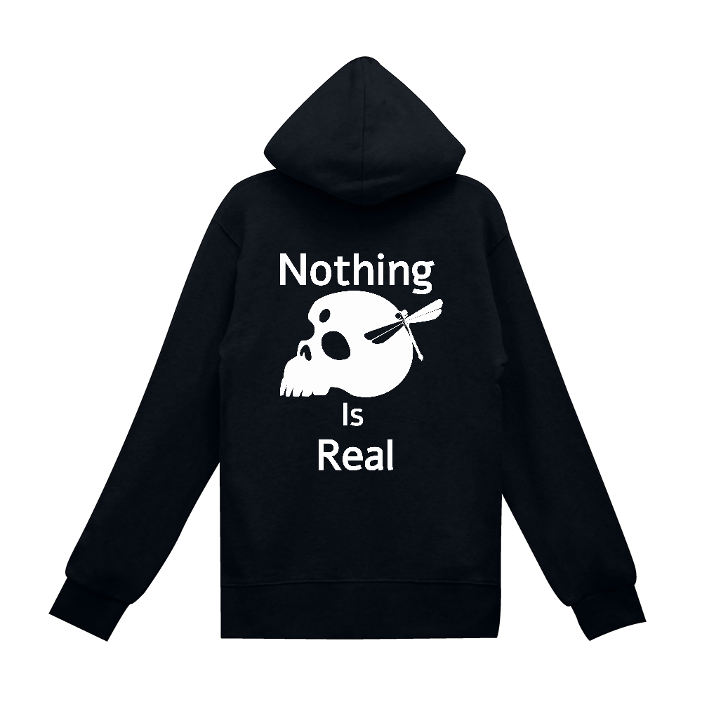 Nothing Is Real(白)定番プルパーカー