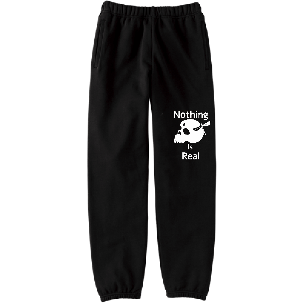 Nothing Is Real（白）定番スウェットパンツ