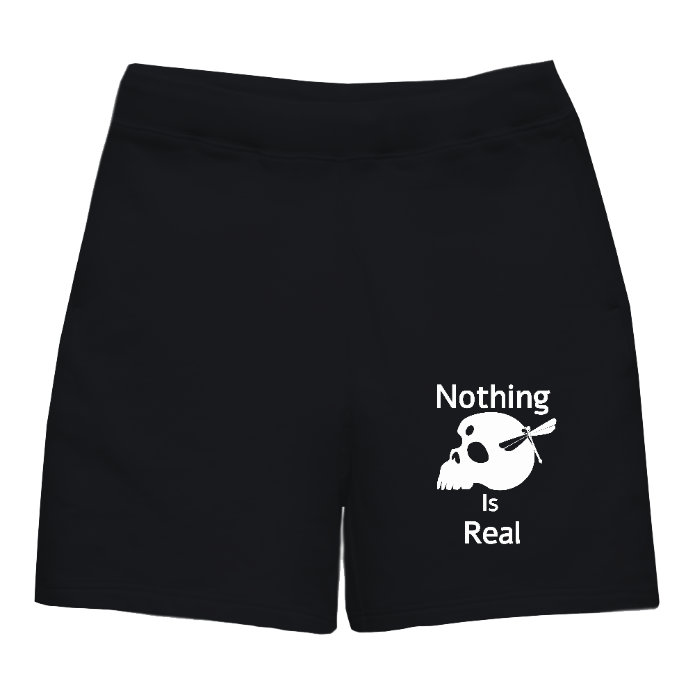Nothing Is Real(白)ライトスウェットハーフパンツ