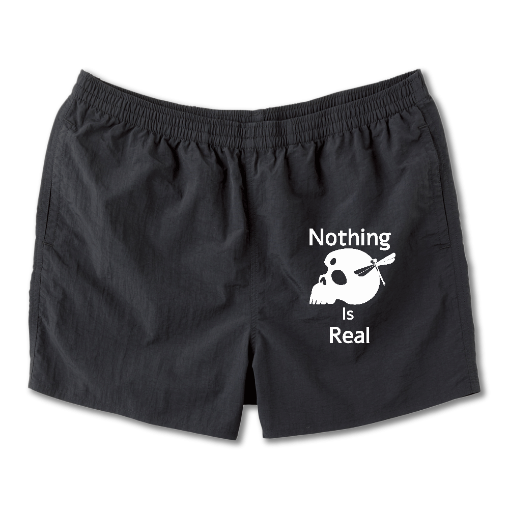 Nothing Is Real（白）バーサタイル ナイロンショーツ
