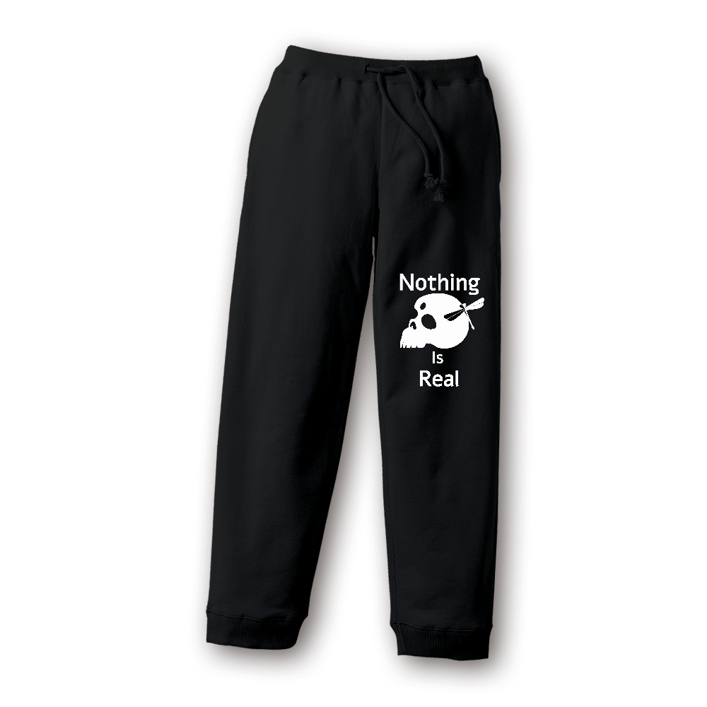  Nothing Is Real（白）10.0オンス スウェット パンツ（裏パイル）〈アダルト〉