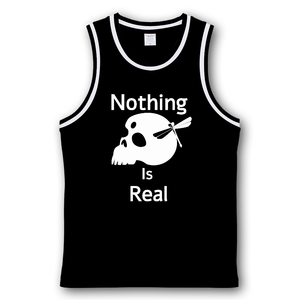 Nothing Is Real（白）4.1オンス ドライアスレチック ルーズフィット バスケットボールシャツ
