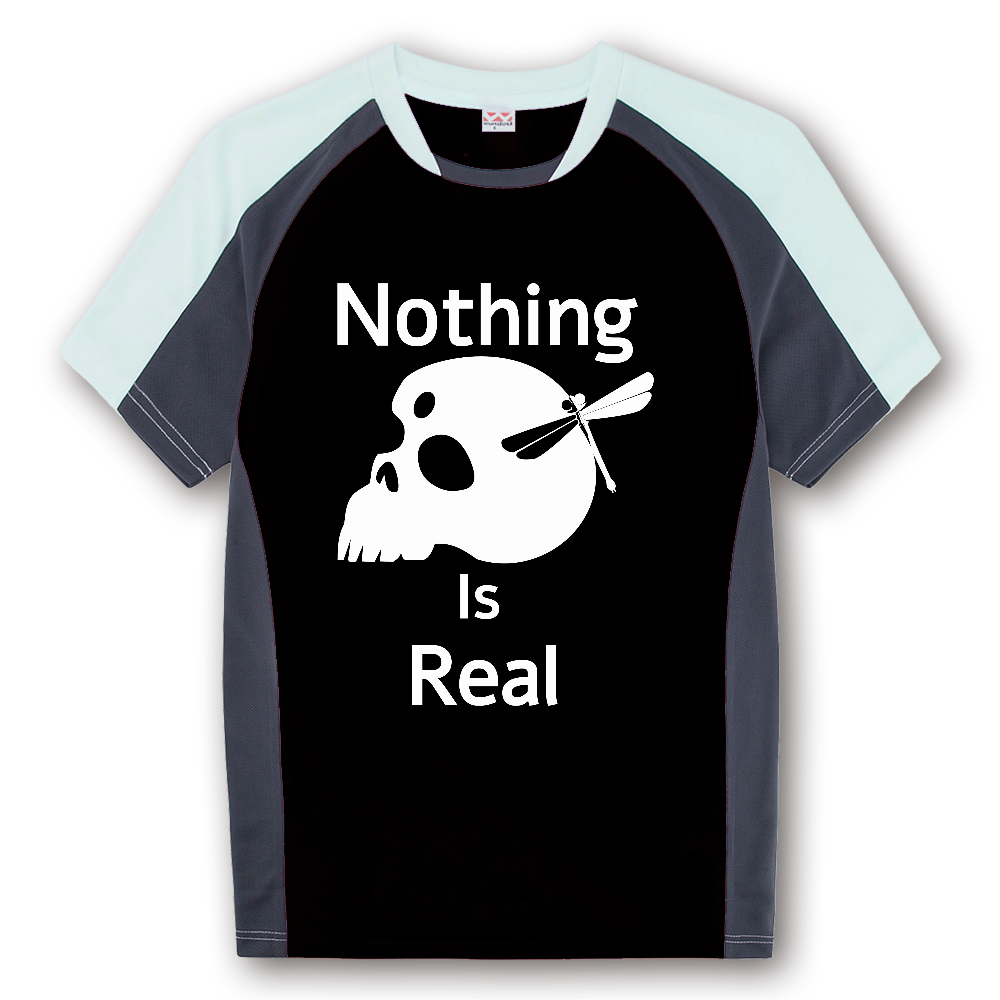 Nothing Is Real(白)バドミントンシャツ