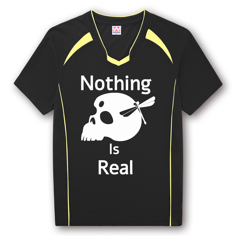 Nothing Is Real(白)バレーボールシャツ