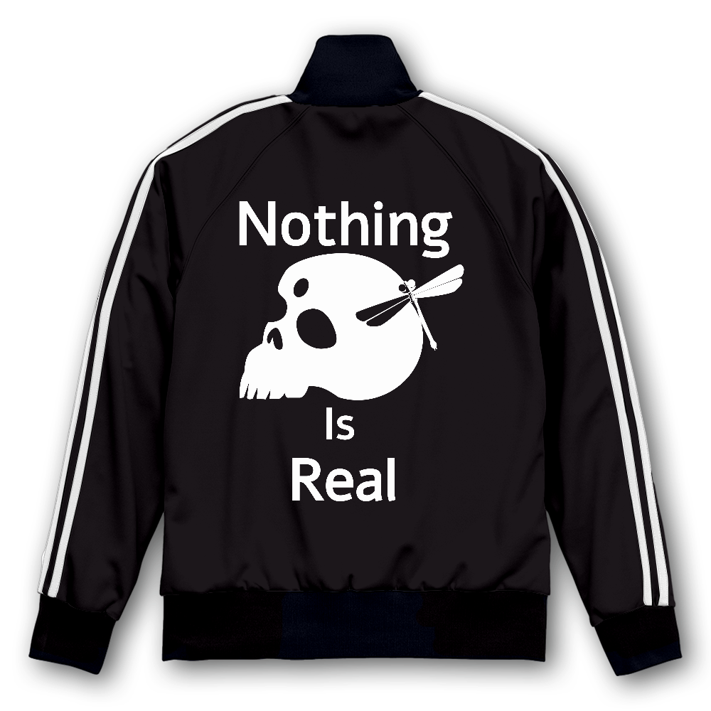 「Nothing Is Real(白)7.0オンス スムース ラグランスリーブ トラック ジャケット