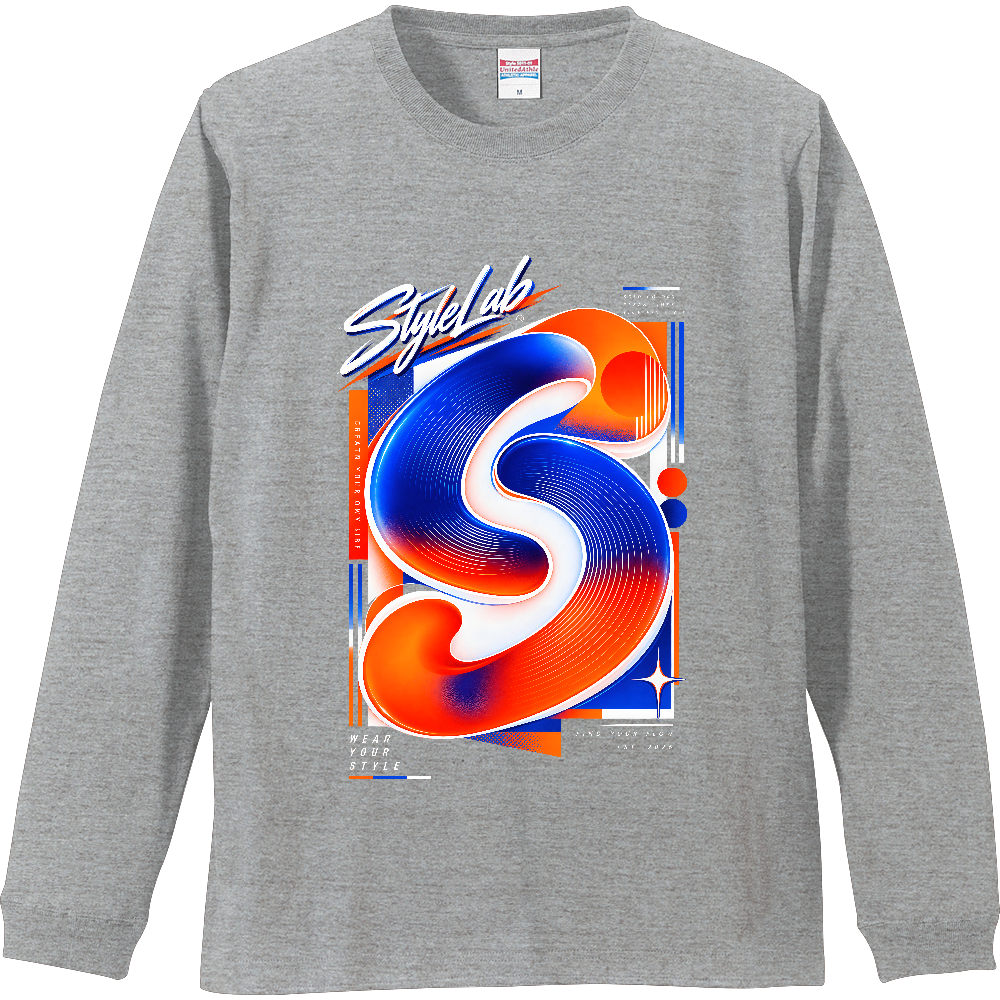 StyleLab 3Dレタリングロゴ リブ付きロンT