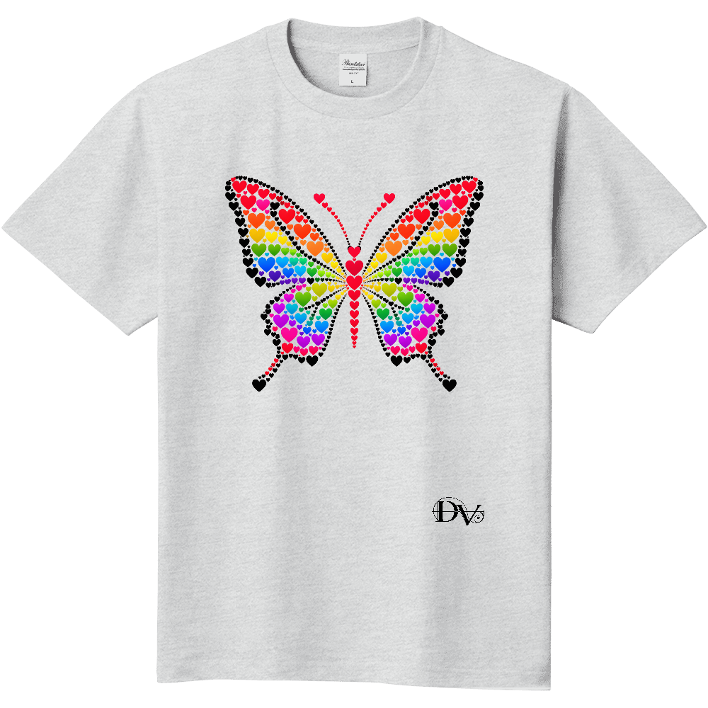 Tシャツ/アゲハ蝶/アッシュ/ハート