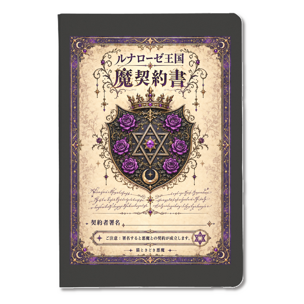 魔界悪魔との契約書A5ノート